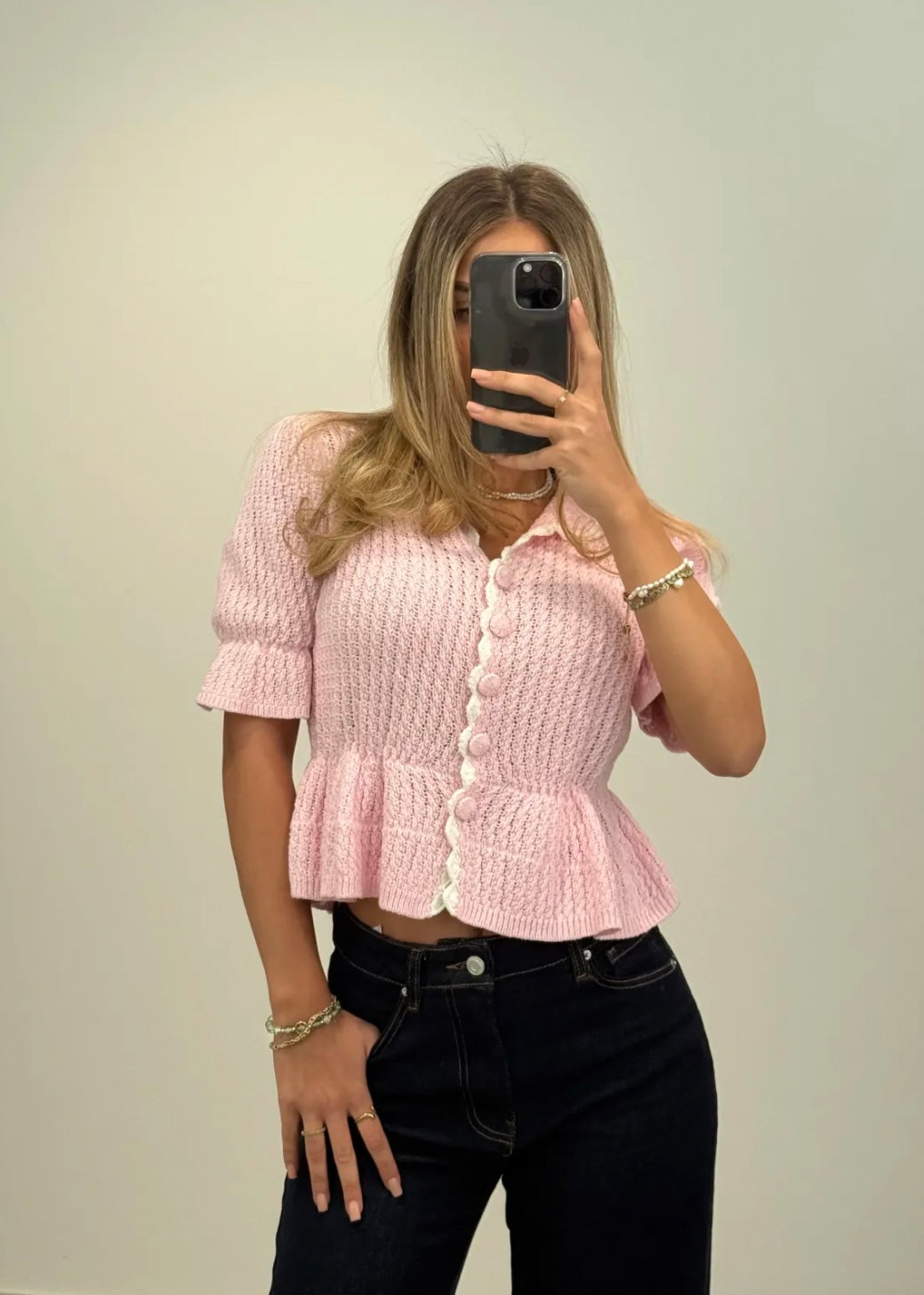 Strickoberteil „Finja“ rosa