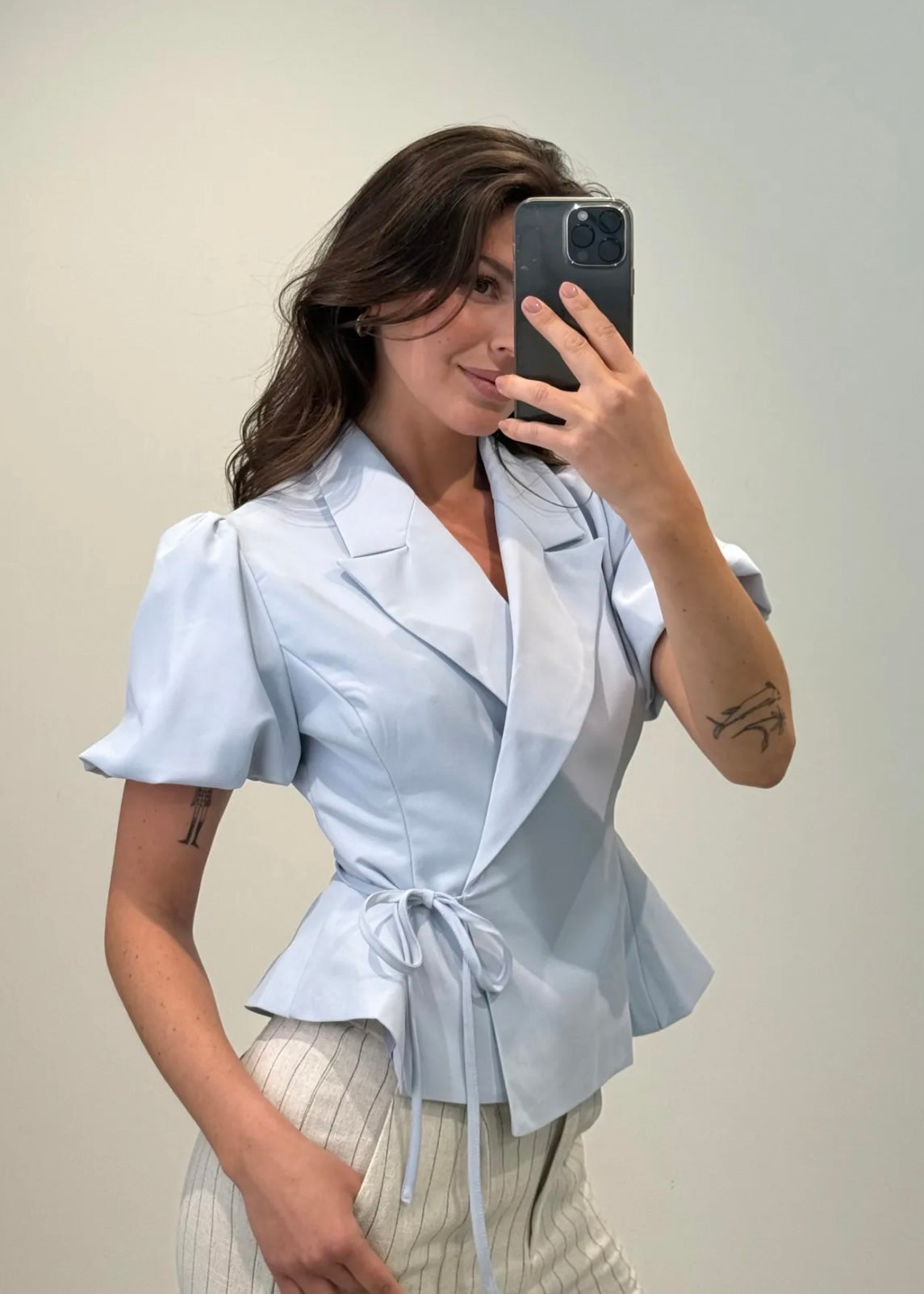 Kurzer Blazer, babyblau