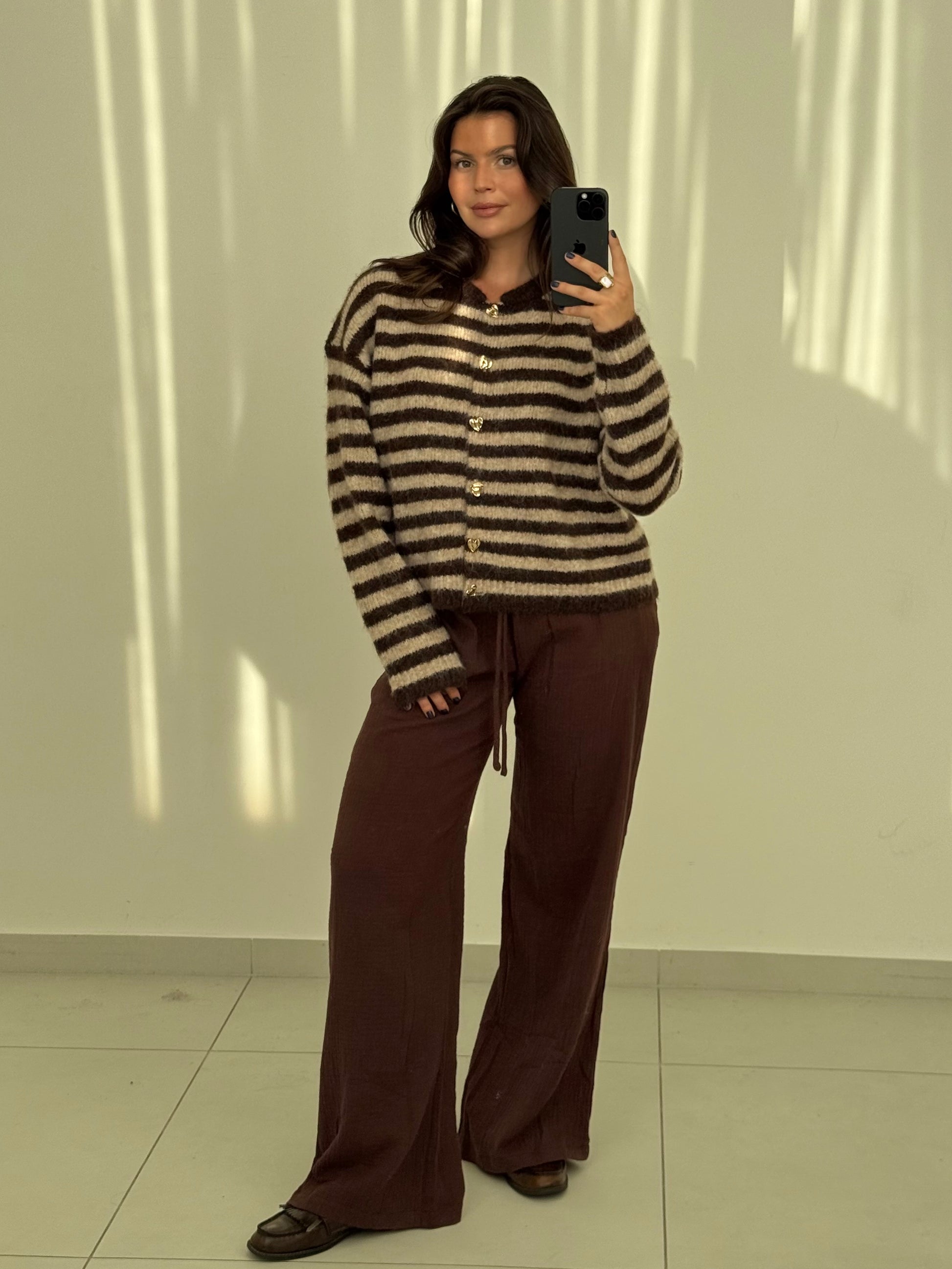 Strickjacke Stripes & Hearts