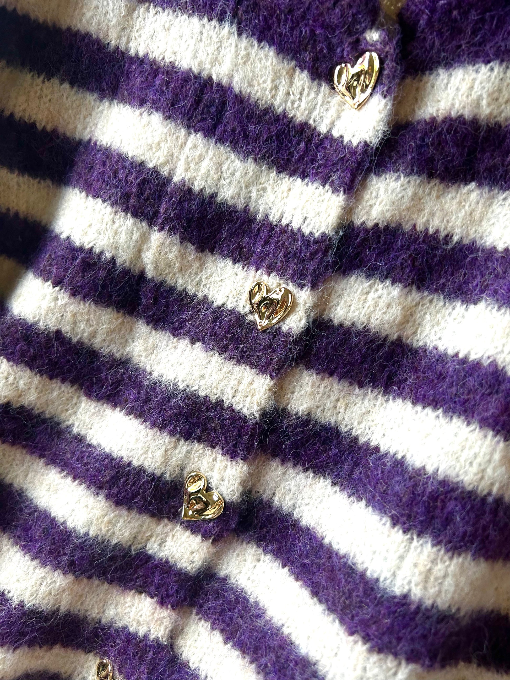 Strickjacke Stripes & Hearts