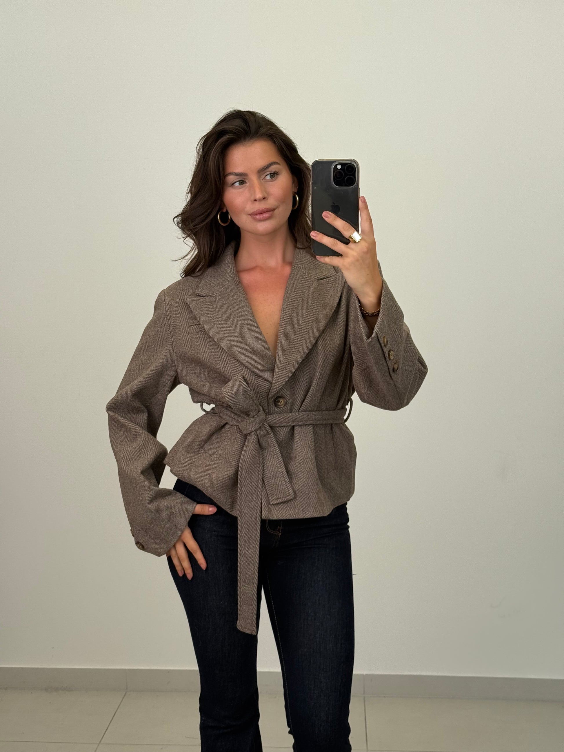Jacke mit Gürtel