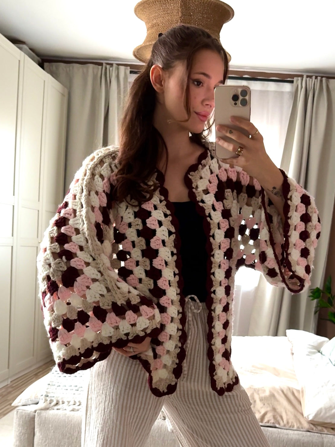 Handmade crochet jacket “Blush”