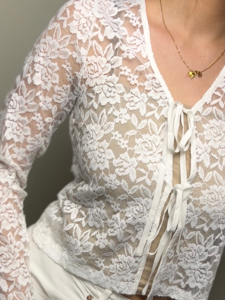 Lace Top weiß