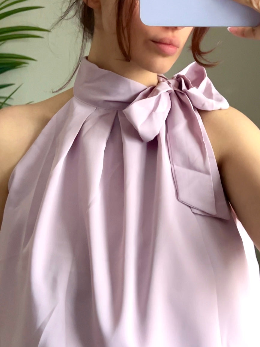 Neckholder Ballon Bluse