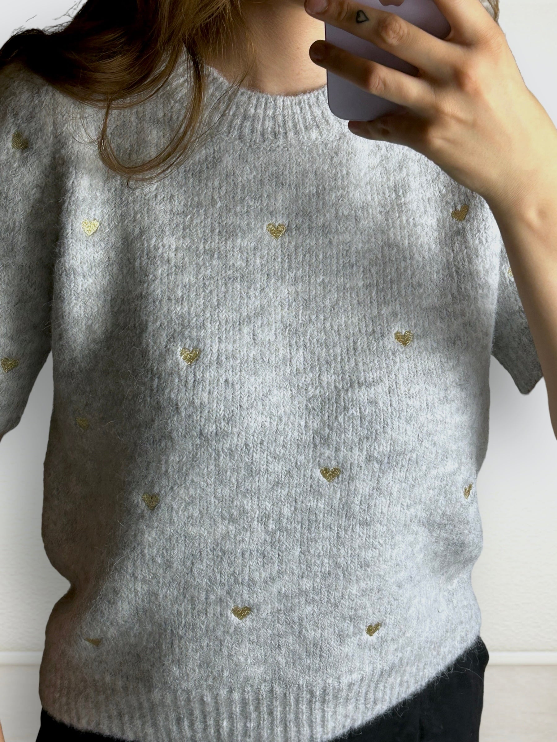 Pullover mit herzen Trend Pullover