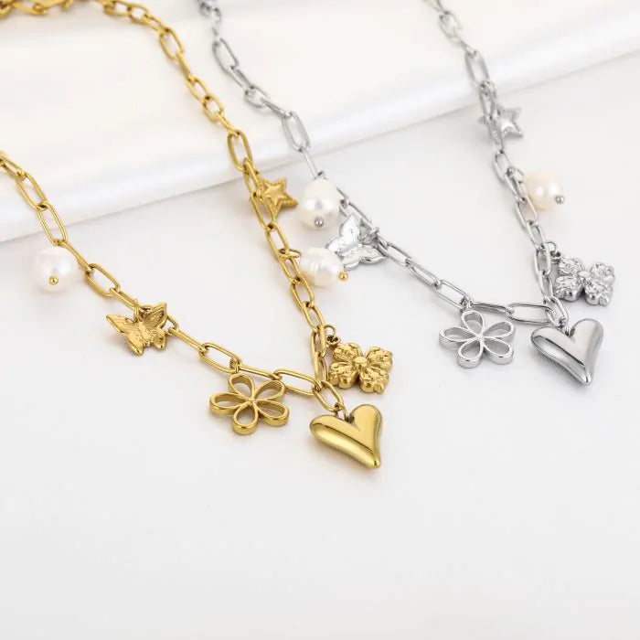Kette “Charms” gold/silber