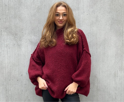 Oversized sweater “Amalia”, burgundy