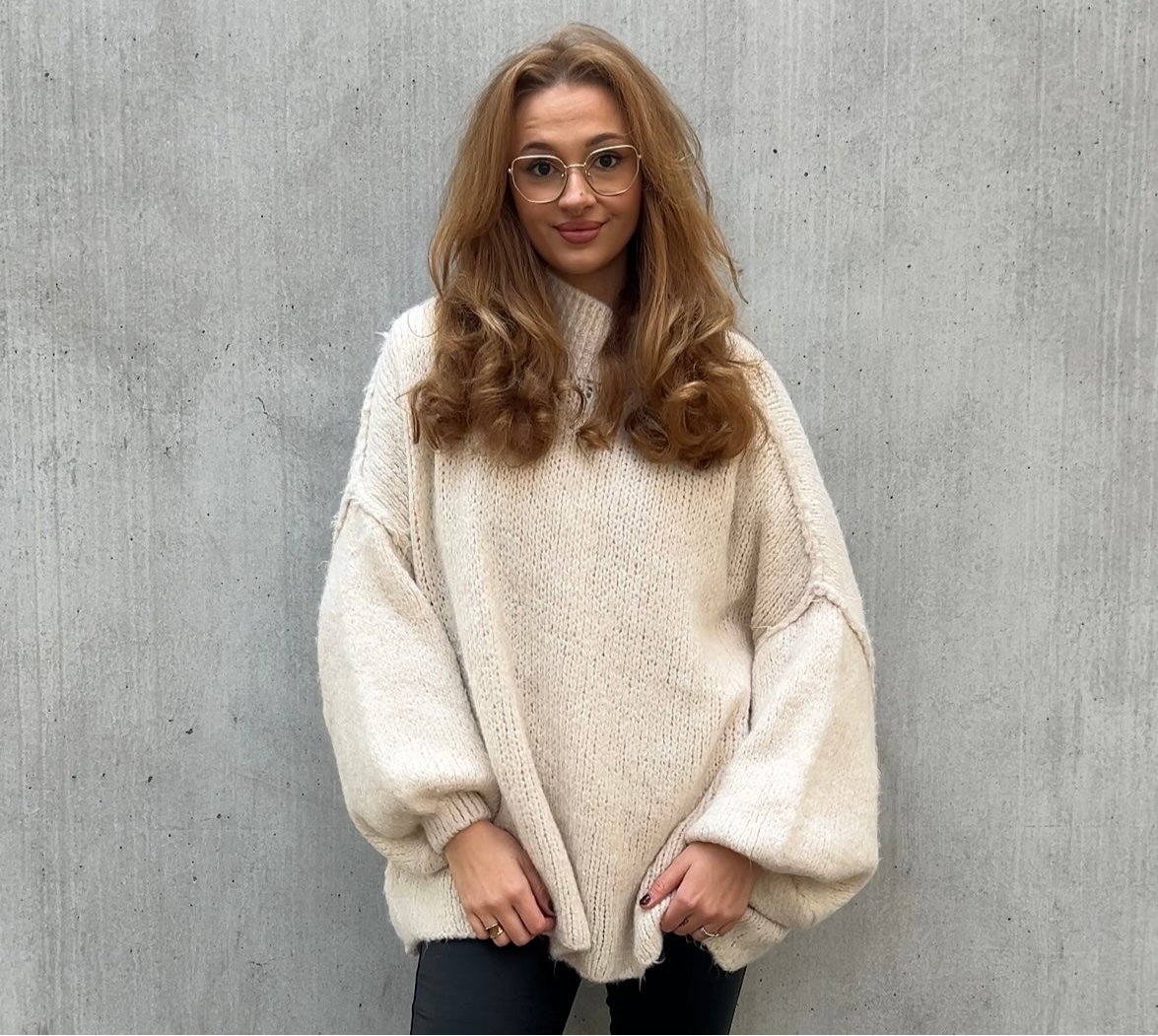 Oversized Pullover “Amalia”, weiß