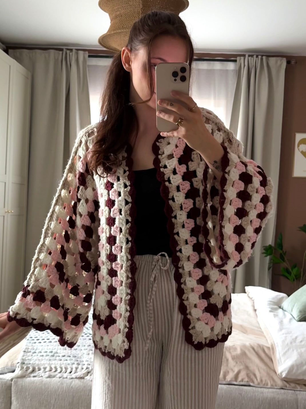 Handmade crochet jacket “Blush”