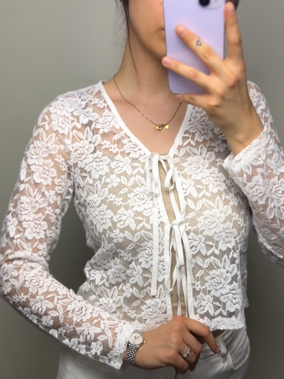 Lace Top weiß