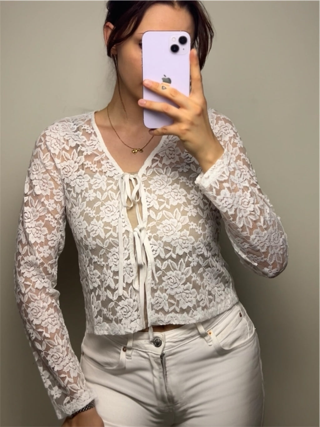 Lace Top weiß
