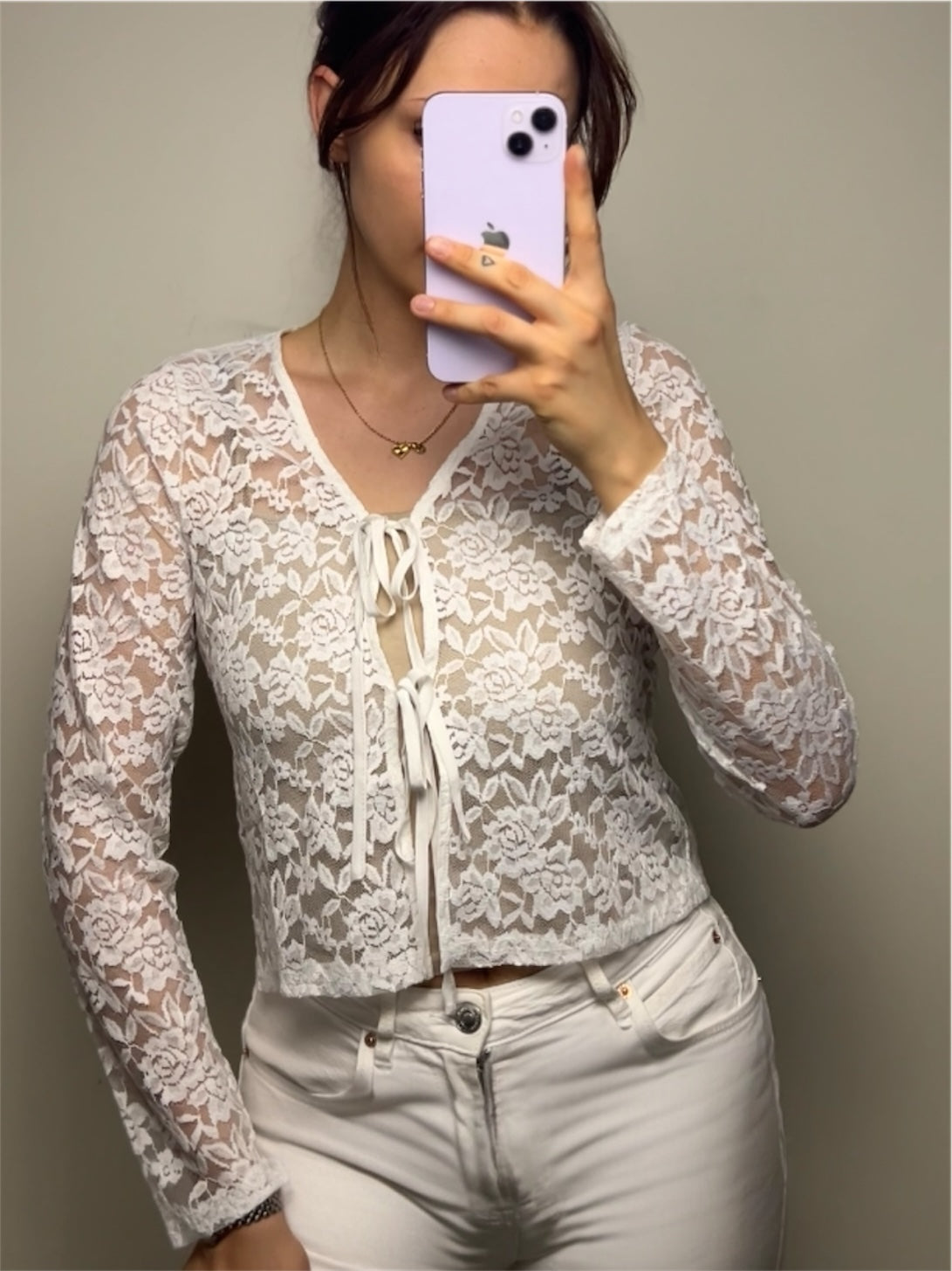 Lace Top weiß