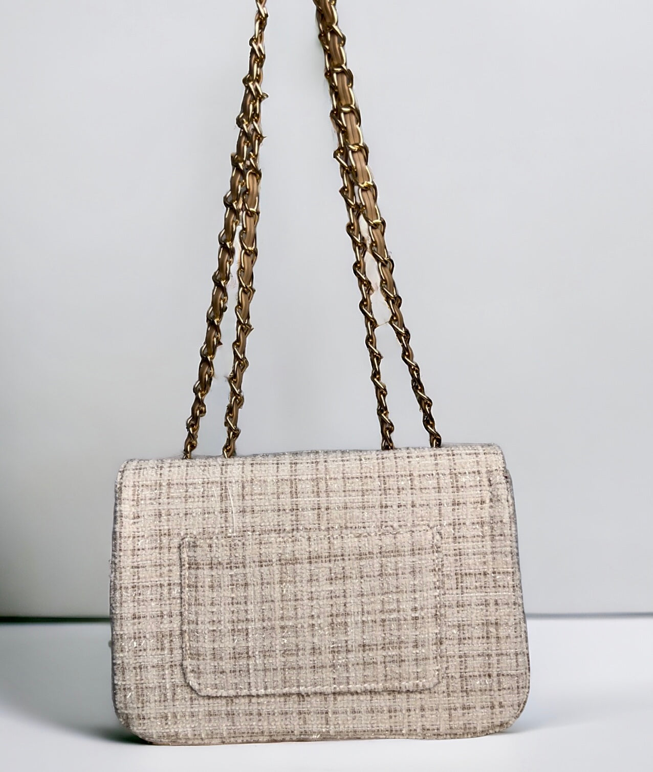 Old money style Tweed Handtasche 