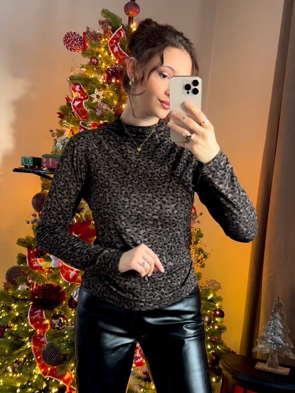 Leo Longsleeve dunkelbraun