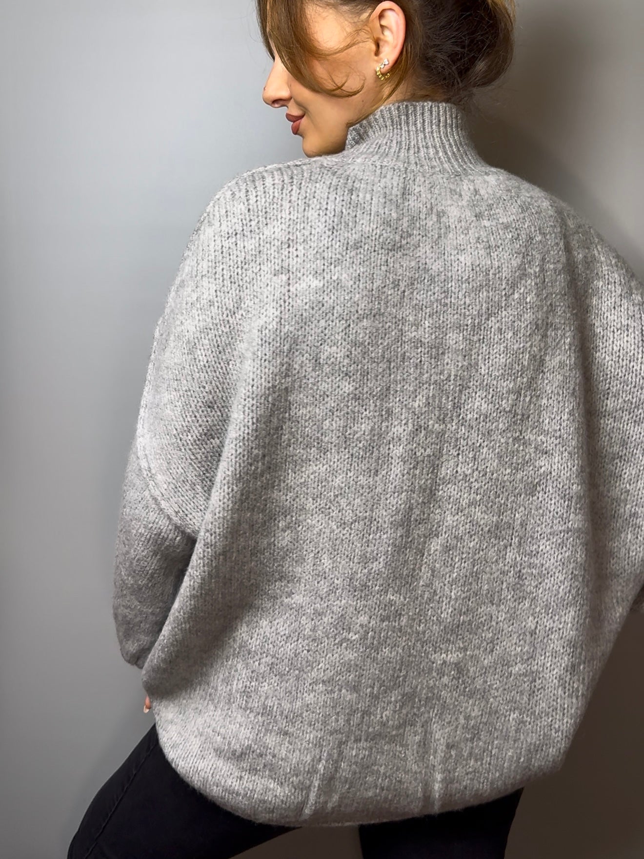 Oversize Cardigan grau
