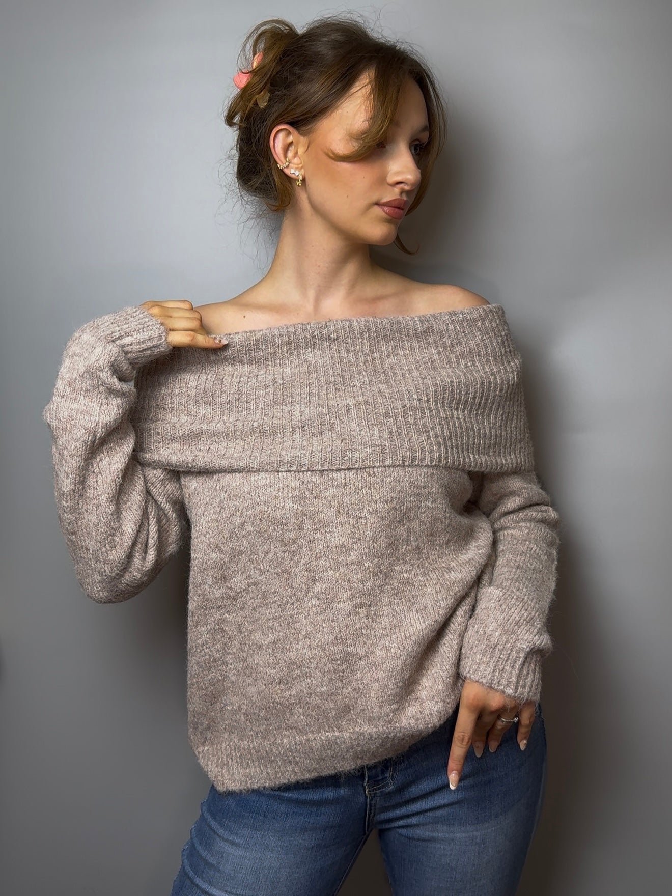 Off Shoulder Pullover “Mirabelle”, versch. Farben