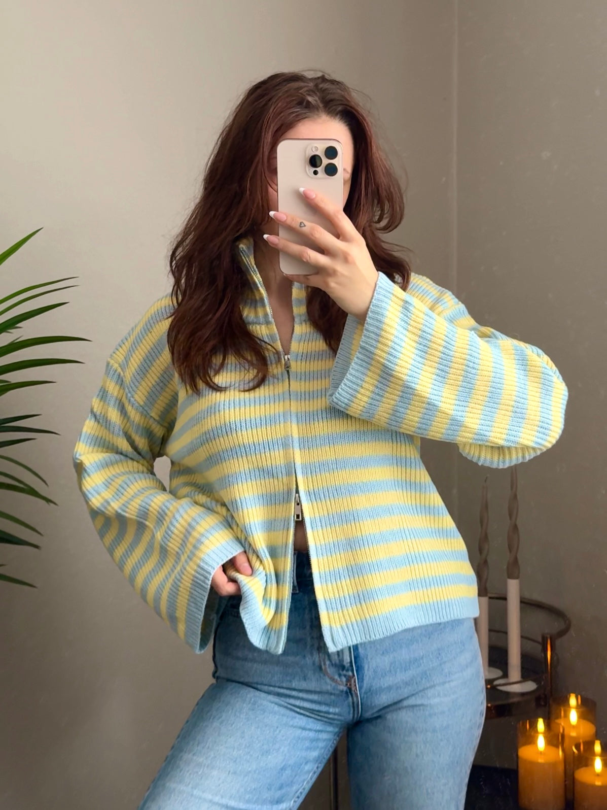 Zipper Jacke „Lou“, gestreift oder Basic