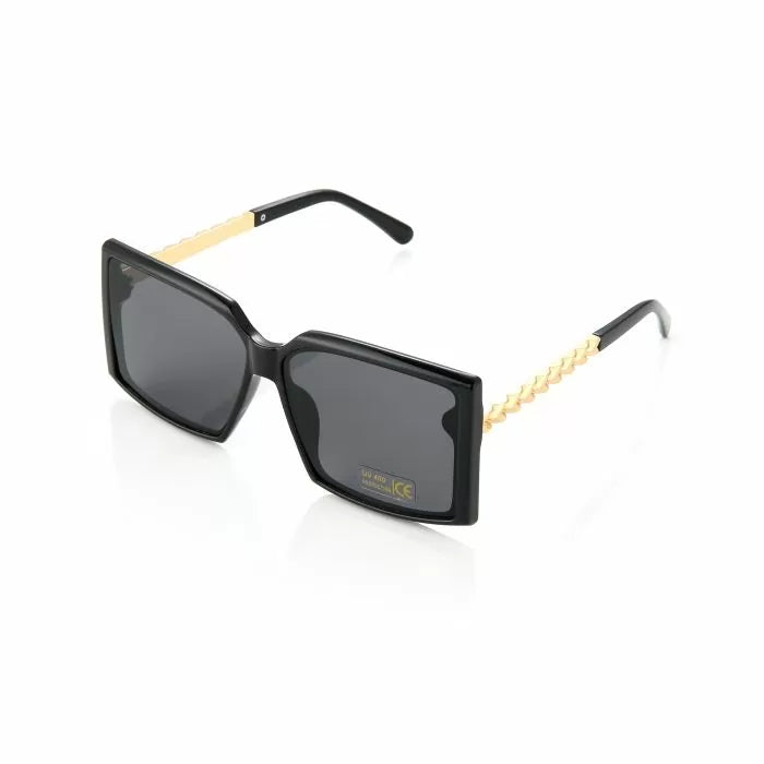 Blogger sonnenbrille schwarz Gold 