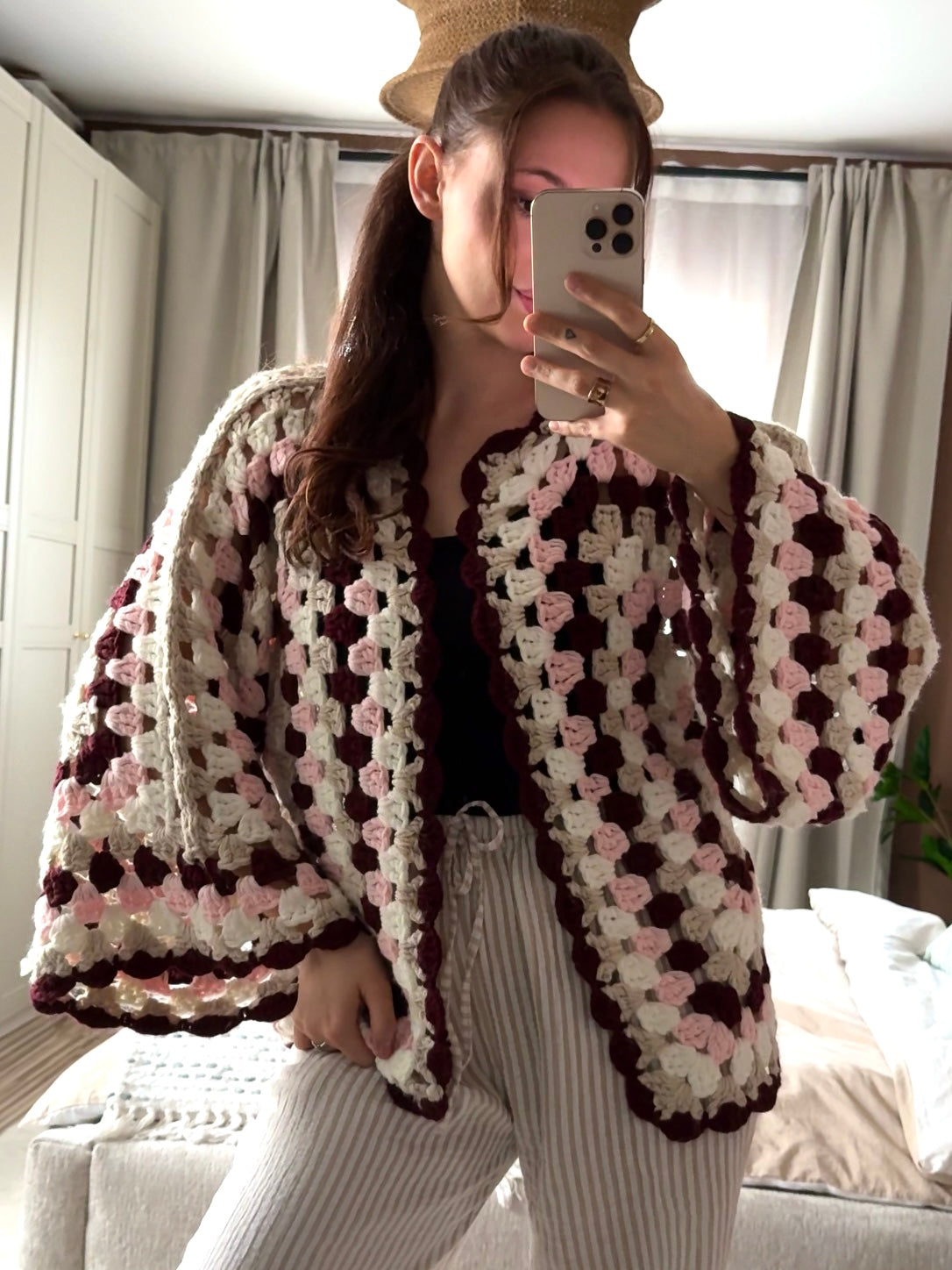 Handmade crochet jacket “Blush”