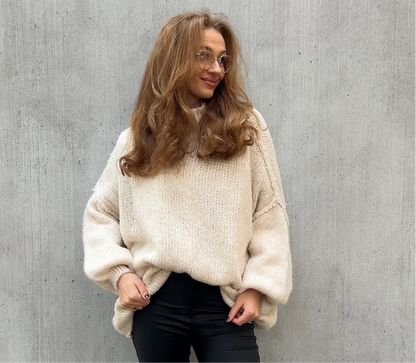 Oversized Pullover “Amalia”, weiß