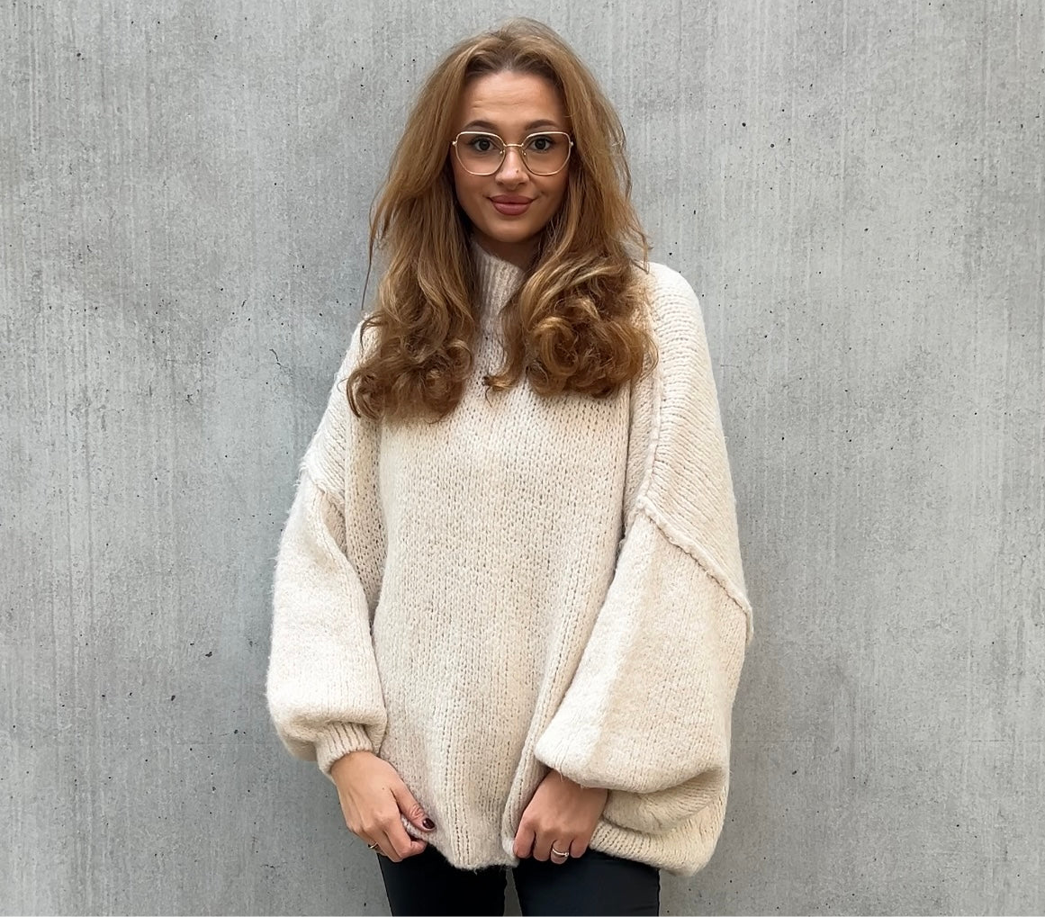 Oversized Pullover “Amalia”, weiß