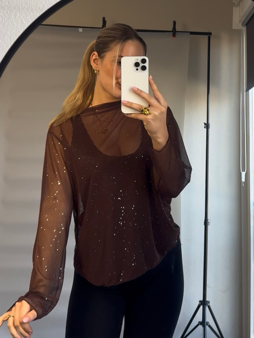 Transparentes Oberteil „Sparkle“