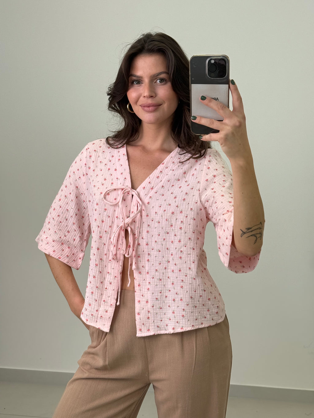 Bluse “Gianna” kurz, rosa