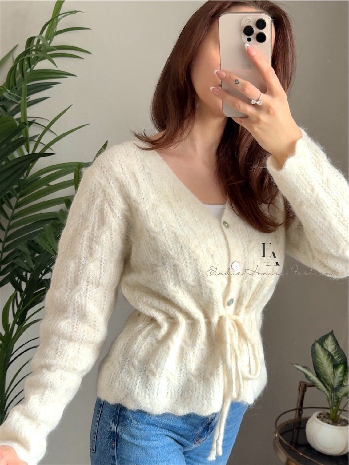 Strickjacke „Debby“ beige