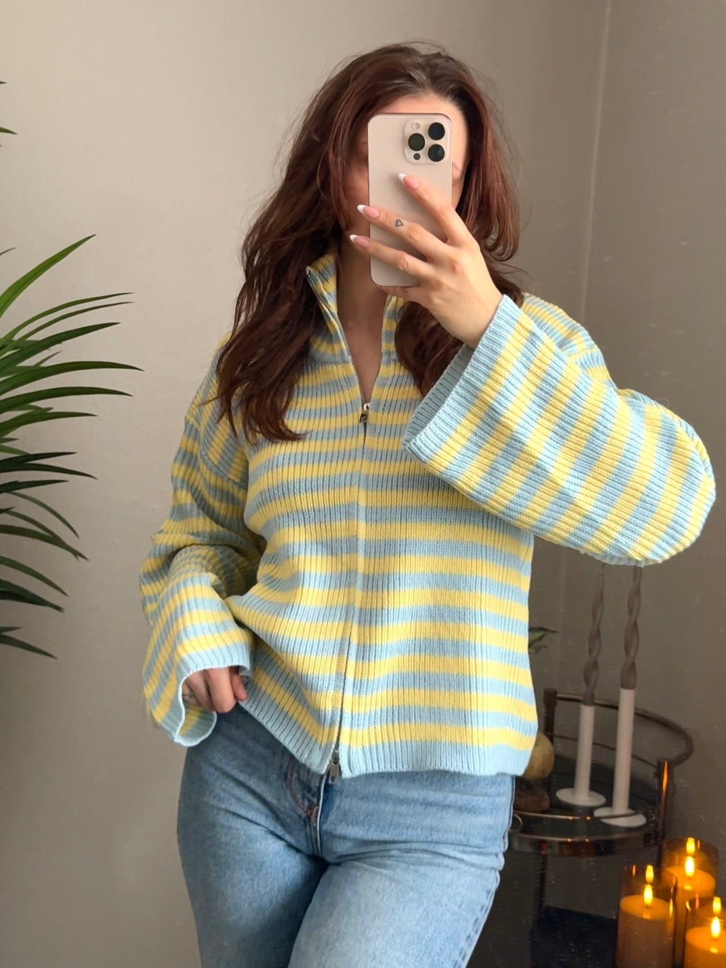 Zipper Jacke „Lou“, gestreift oder Basic