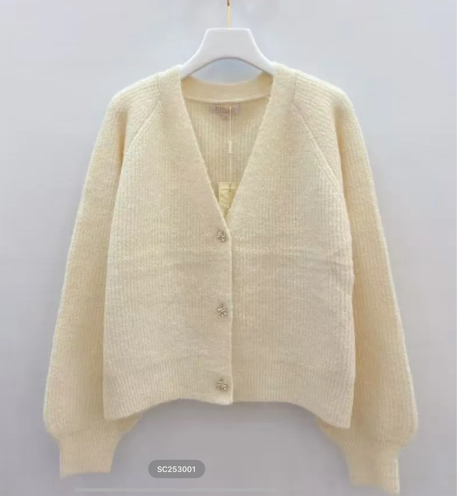 Cardigan mit glitzer Knöpfen, versch. Farben