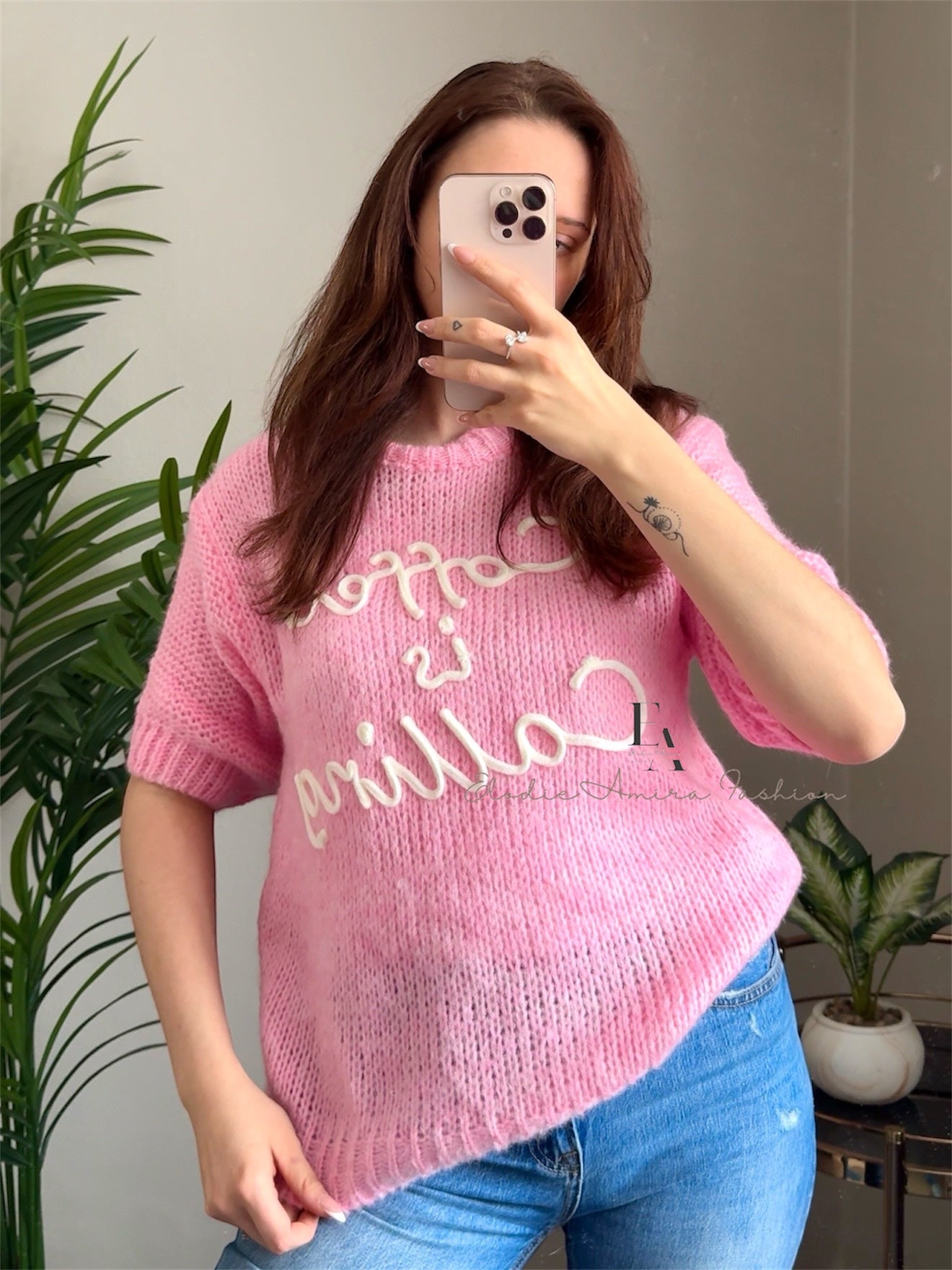 Pullover “Coffe Love” pink