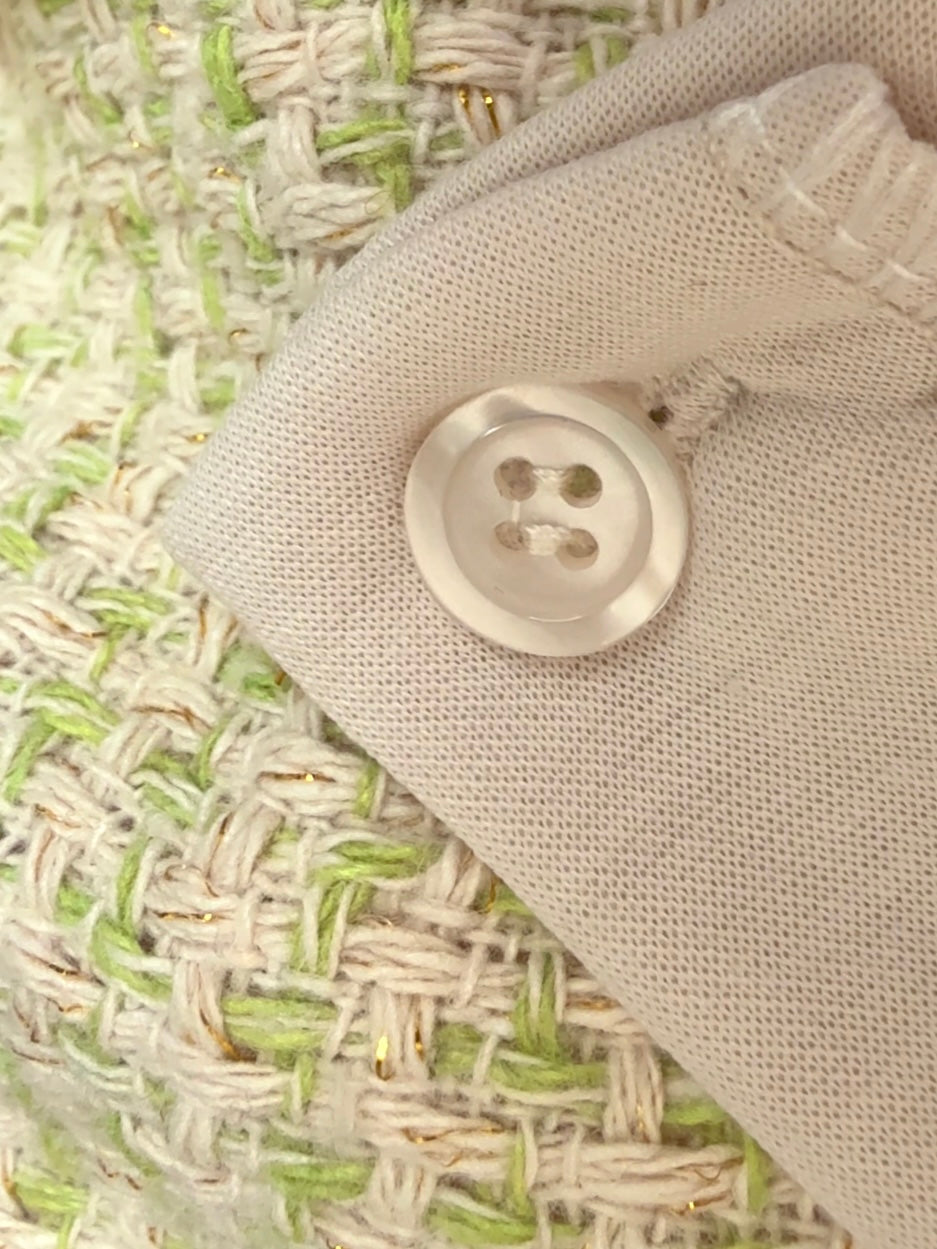 Tweed Blazer mit Kapuze