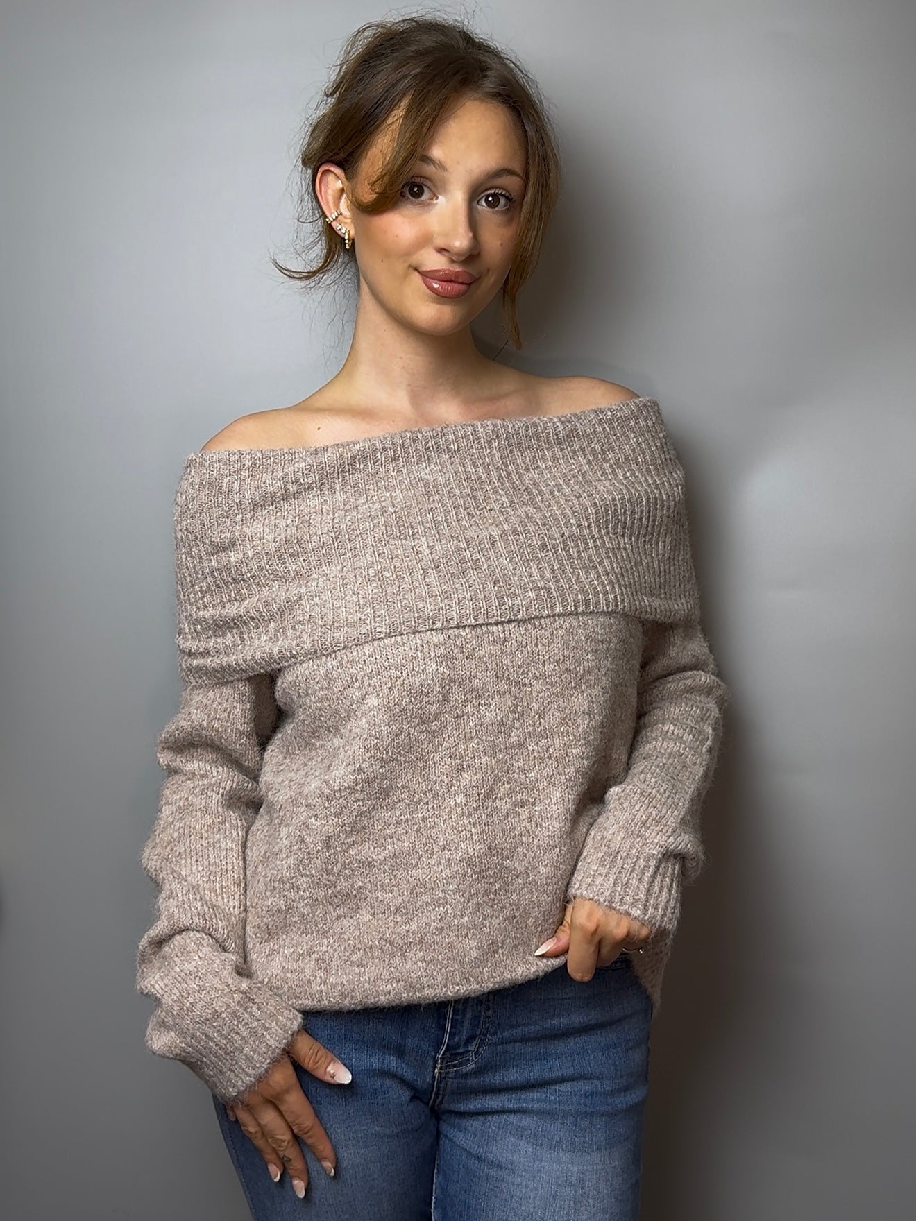 Off Shoulder Pullover “Mirabelle”, versch. Farben