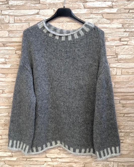 Pullover „Elsa“ grau