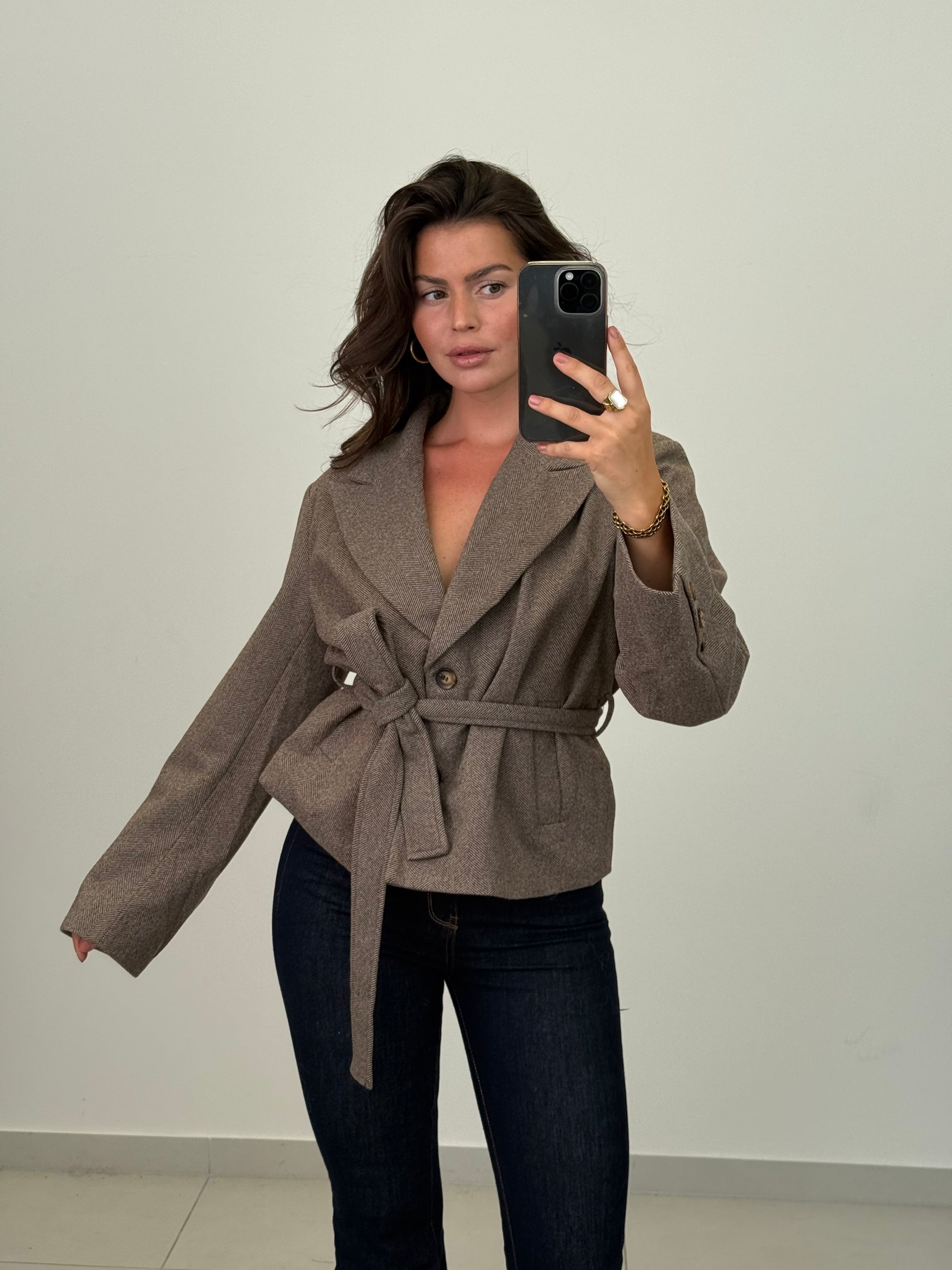 Jacke mit Gürtel