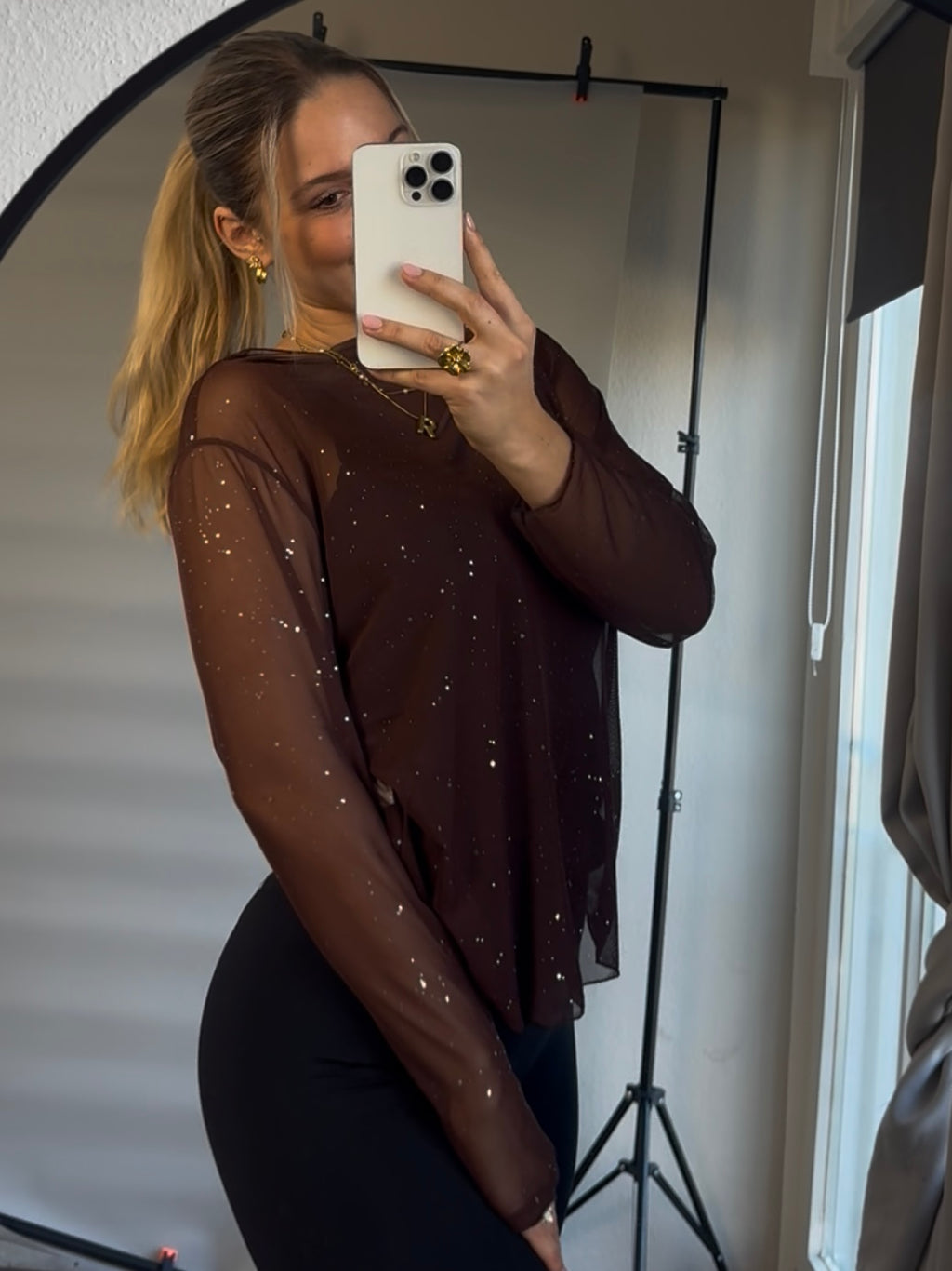 Transparentes Oberteil „Sparkle“