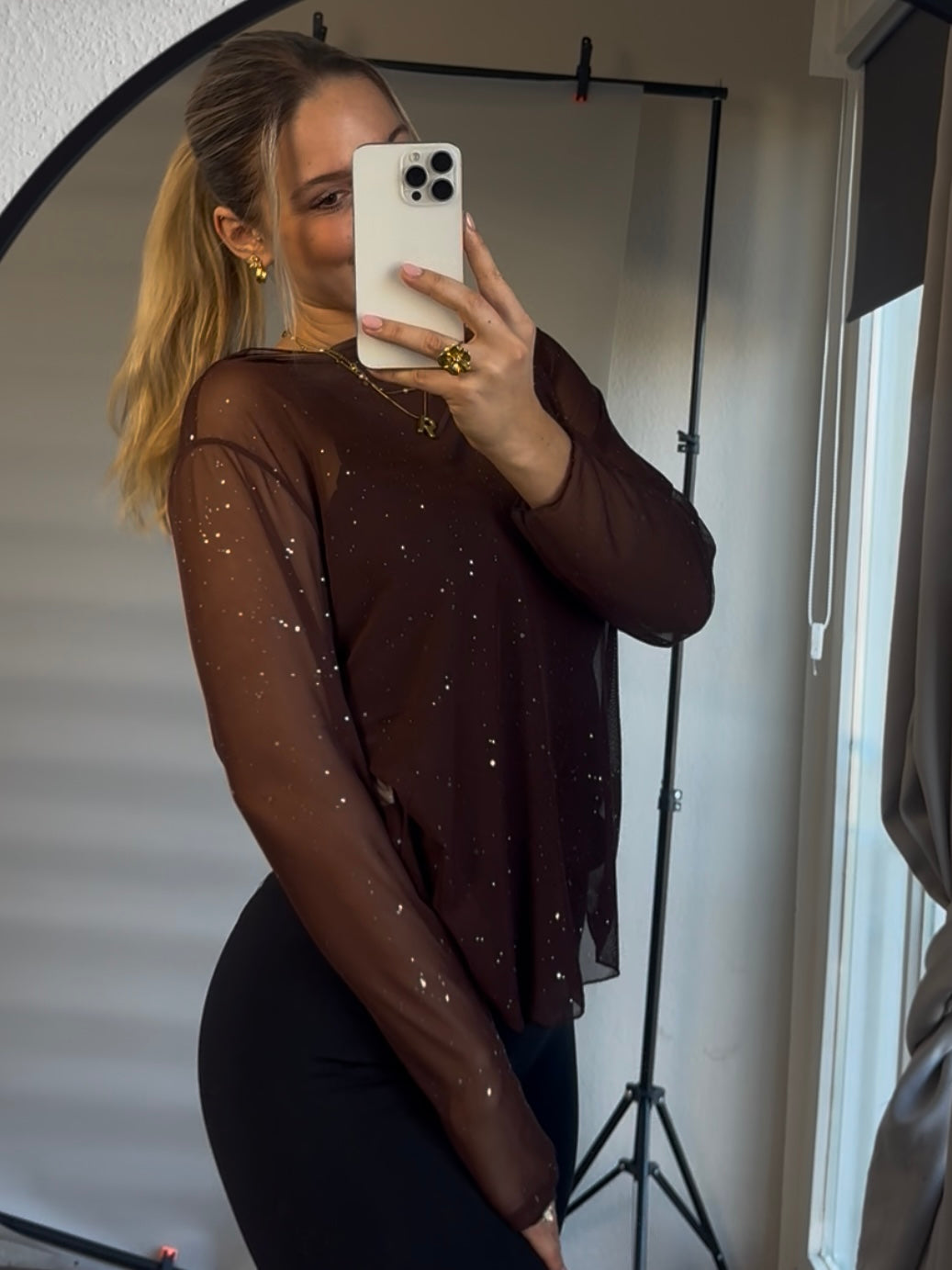 Transparentes Oberteil „Sparkle“