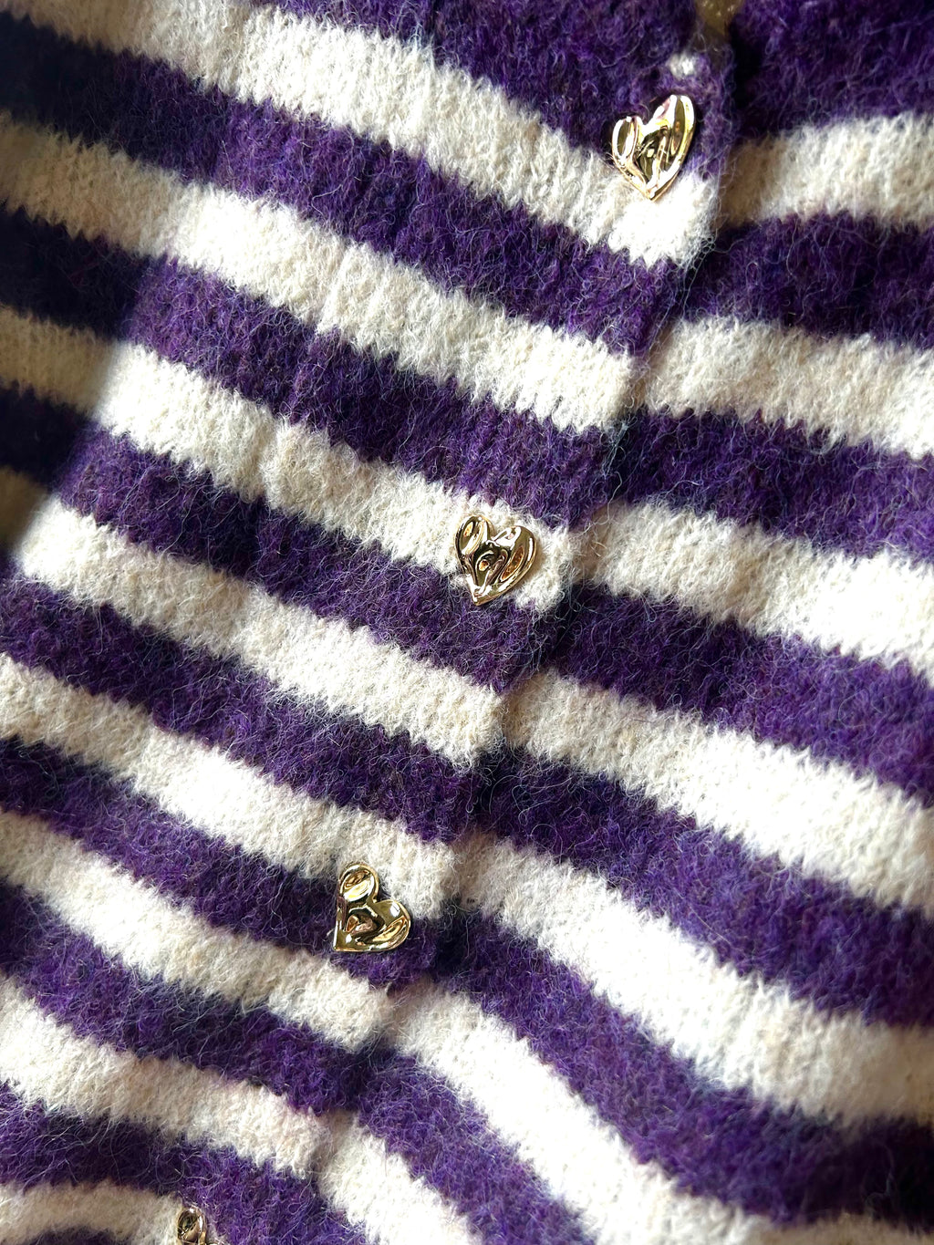 Strickjacke Stripes & Hearts