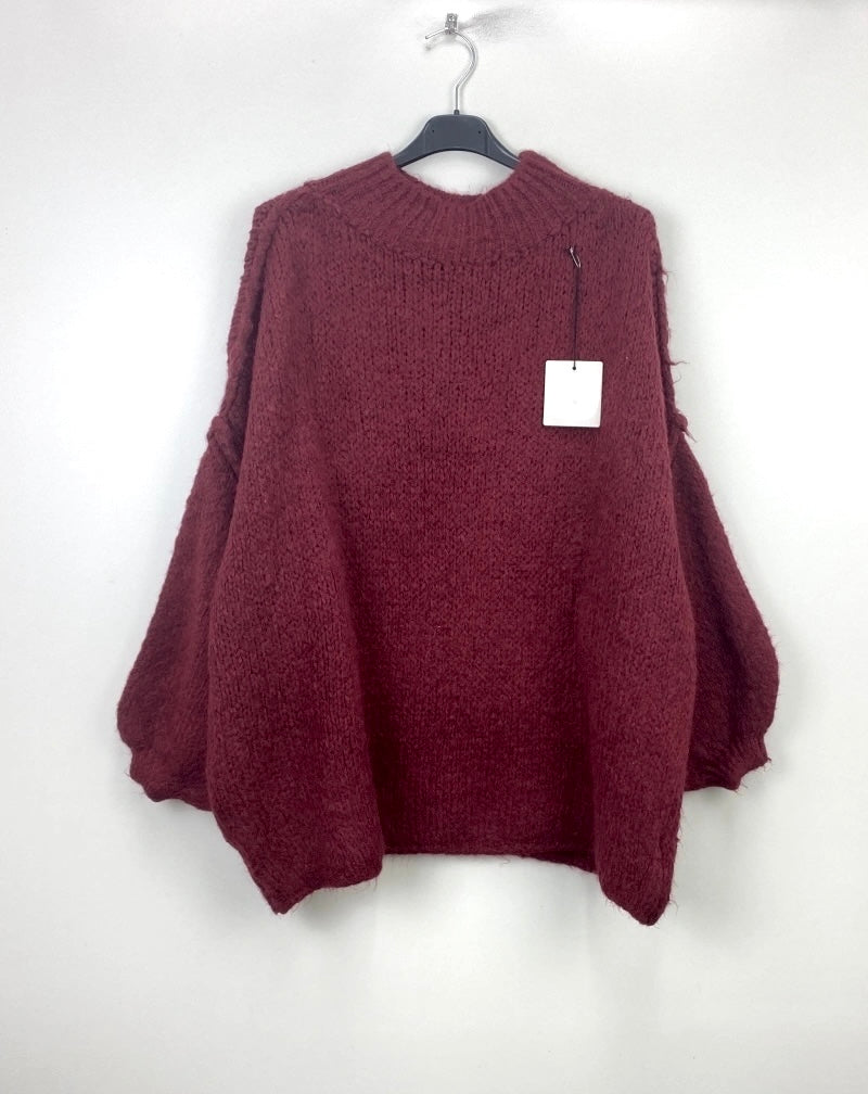 Oversize Pullover “Amalia”, burgunder